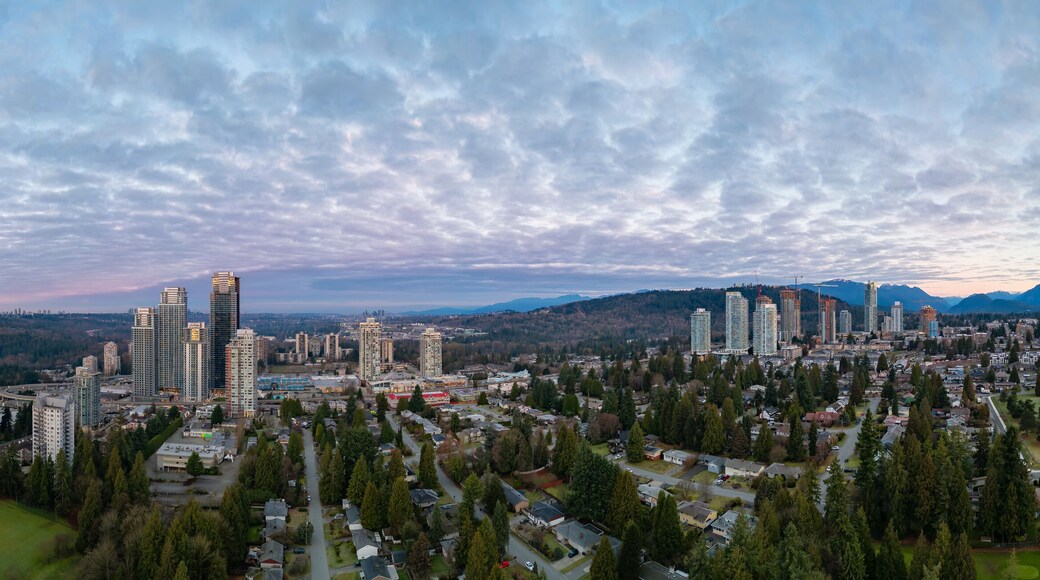 Highrise Buildings in Moder City. Coquitlam, Vancouver, BC, Canada.