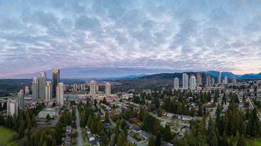 Highrise Buildings in Moder City. Coquitlam, Vancouver, BC, Canada.