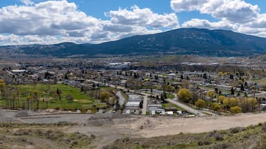 Panoramic view of the town of Merritt, British Columbia, Canada