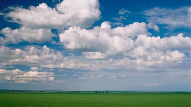Field and Clouds Near Moose Jaw Saskatchewan, Canada
