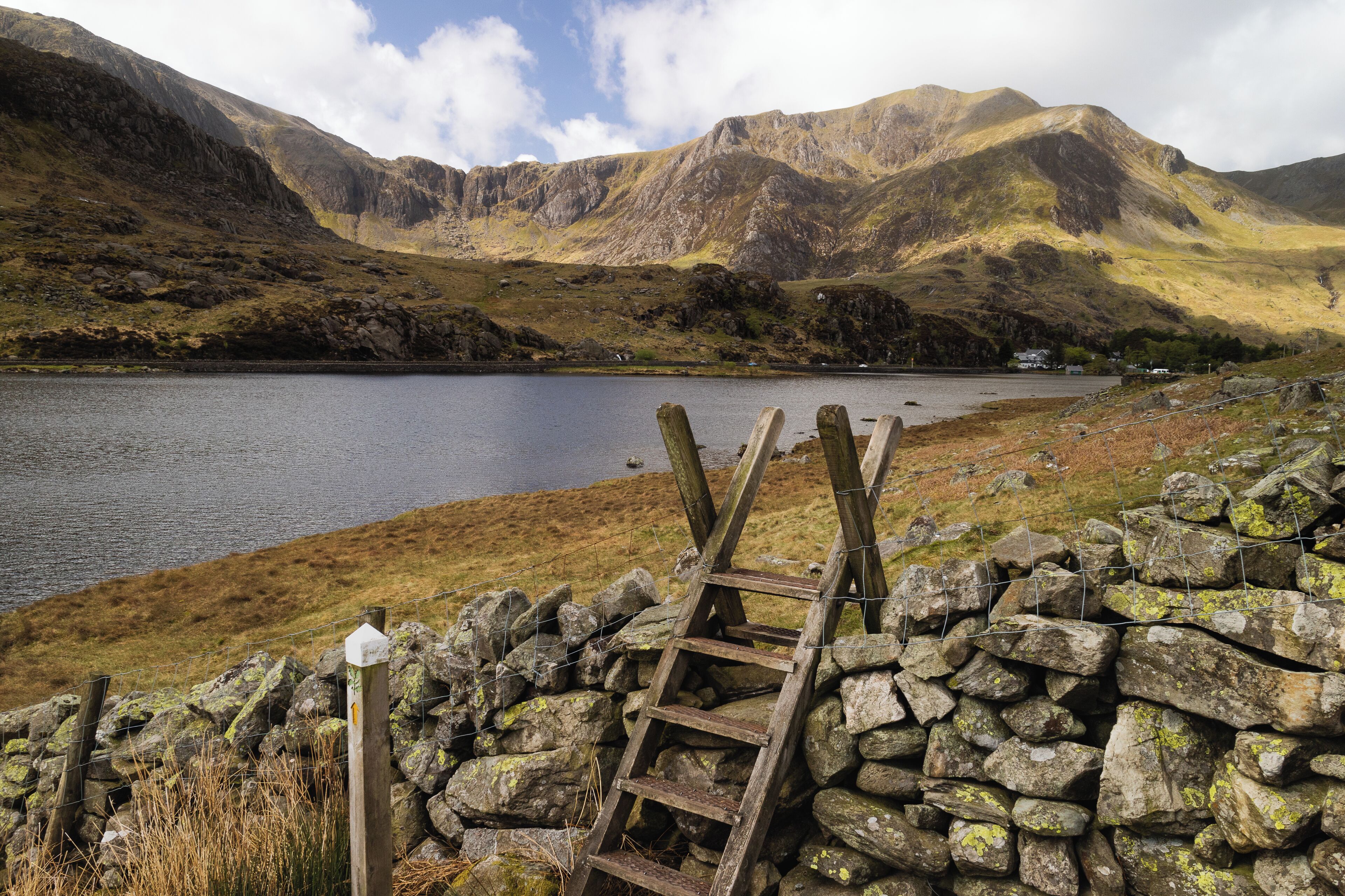 Stile overlooking Llyn Ogwen