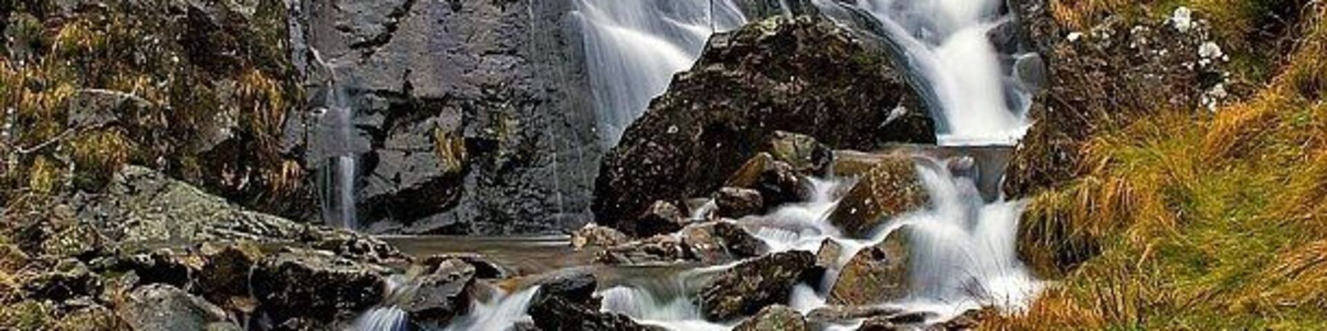 un named waterfall in Nnant Ffrancon Valley in Wales #waterlust