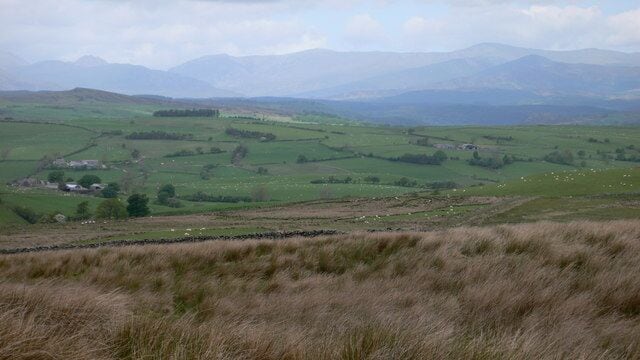 Moorland near Ysbyty Ifan Looking north-west. In the distance is Snowdonia.