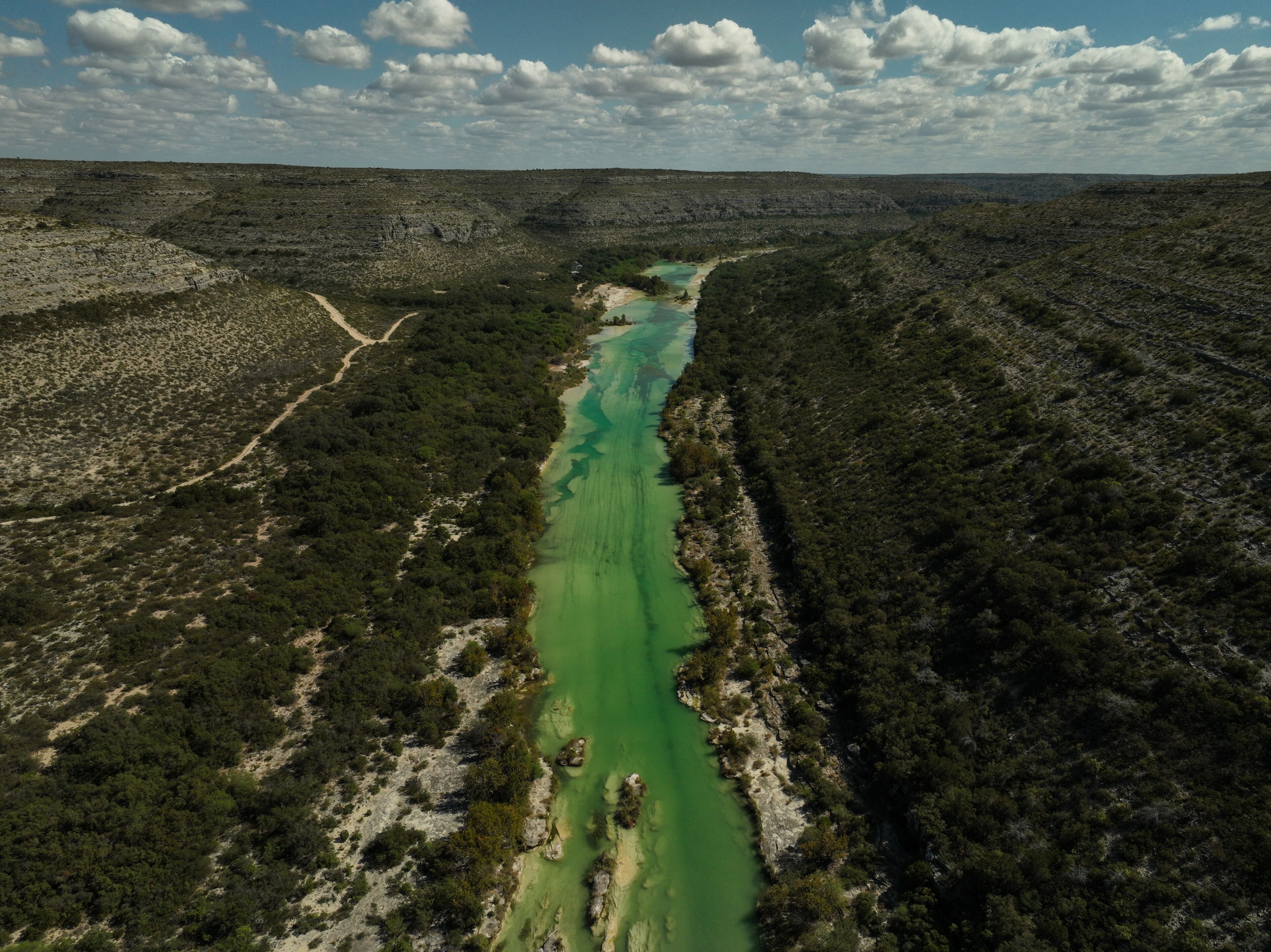 The beautiful Devil's River located near Del Rio, Texas USA