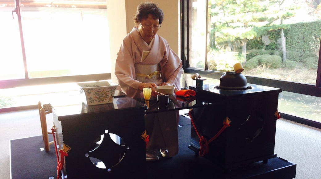 Traditional Tea ceremony. I toured this site in traditional kimono attire and it made the experience even better. Dress up if you can. A lot of wedding photos during the walk. We walked about 4 hrs and could've stayed longer. Great for any age but best for adults :)