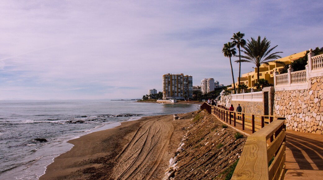 Promenade. Calahonda Beach, Mijas, Costa del Sol Occidental, Malaga, Andalusia, Spain. Picture taken – 2 December 2018.