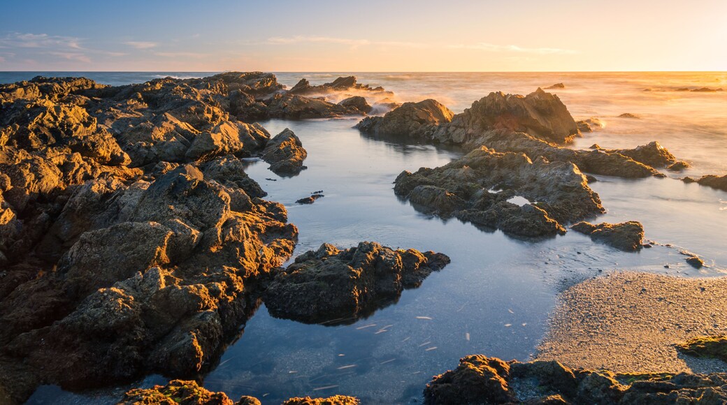 Very nice sunset near Mijas, Cala de Mijas, Malaga, Costa del Sol, Spain.