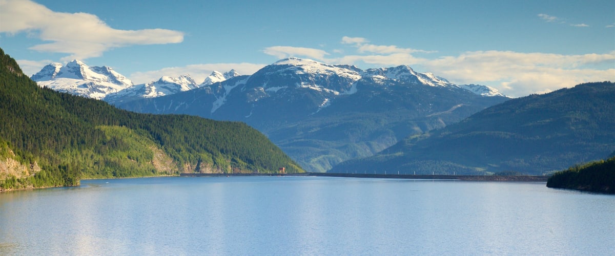 Revelstoke featuring a river or creek, tranquil scenes and mountains