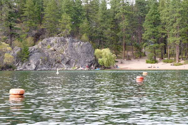 A beautiful little gem on Okanagan lake. Camping, snorkelling, three little beaches. Quiet and out of the way.