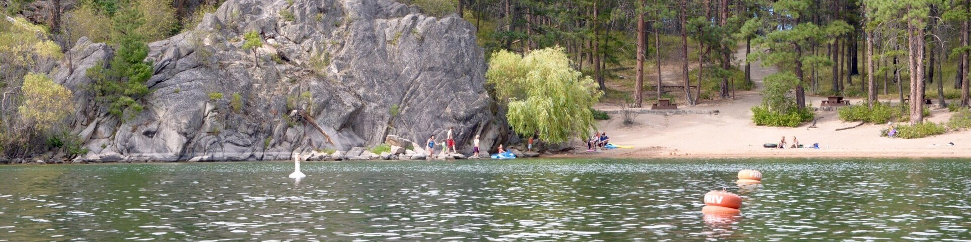 A beautiful little gem on Okanagan lake. Camping, snorkelling, three little beaches. Quiet and out of the way.