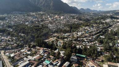 Aerial view of the city of Dessie, Ethiopia.