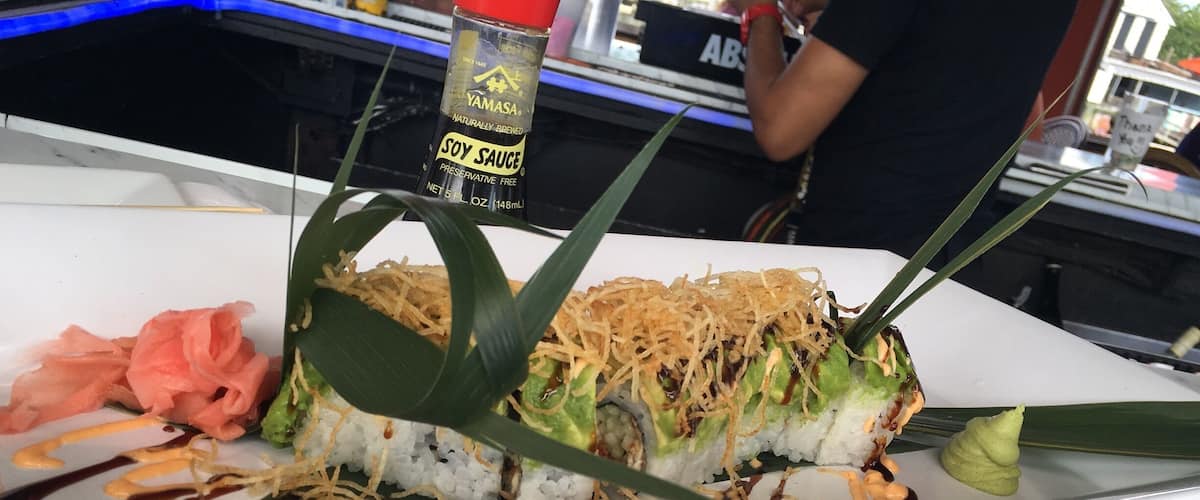 Good sushi and seafood, great staff. On the nautical mile!