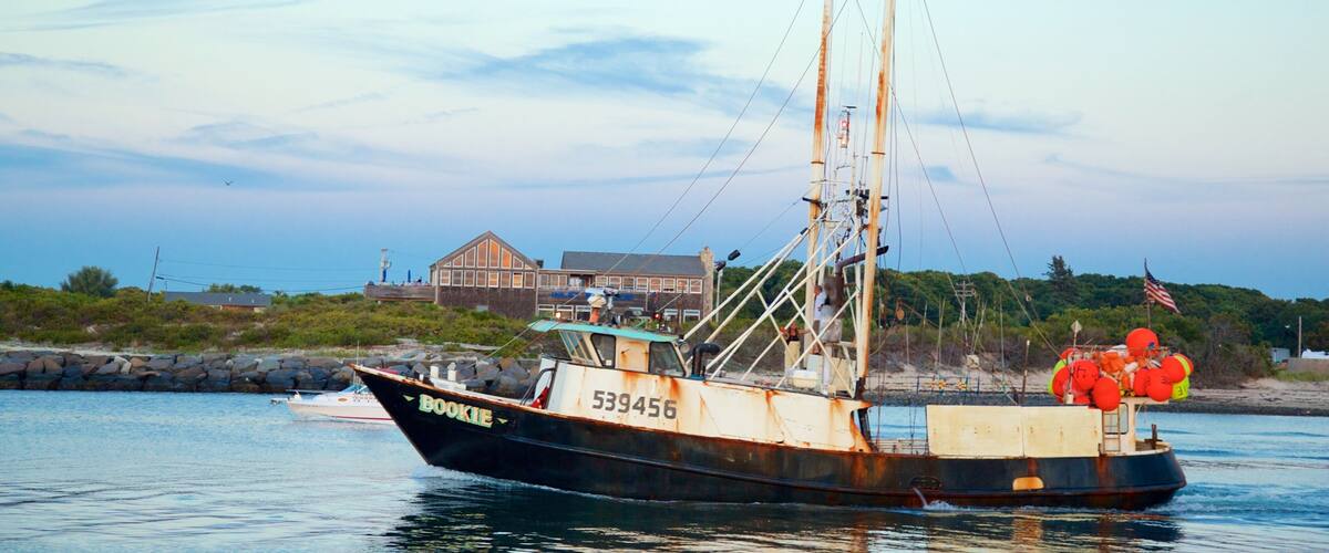 Montauk featuring fishing and a bay or harbour