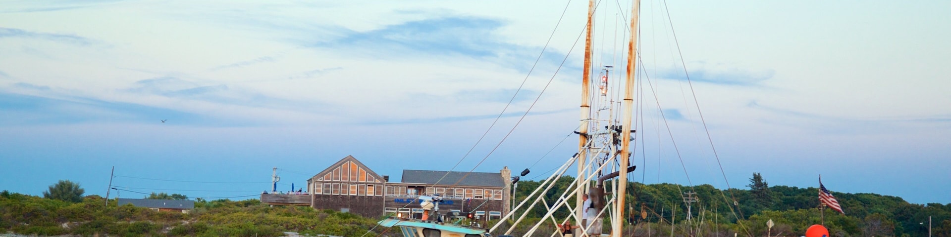Montauk featuring fishing and a bay or harbour