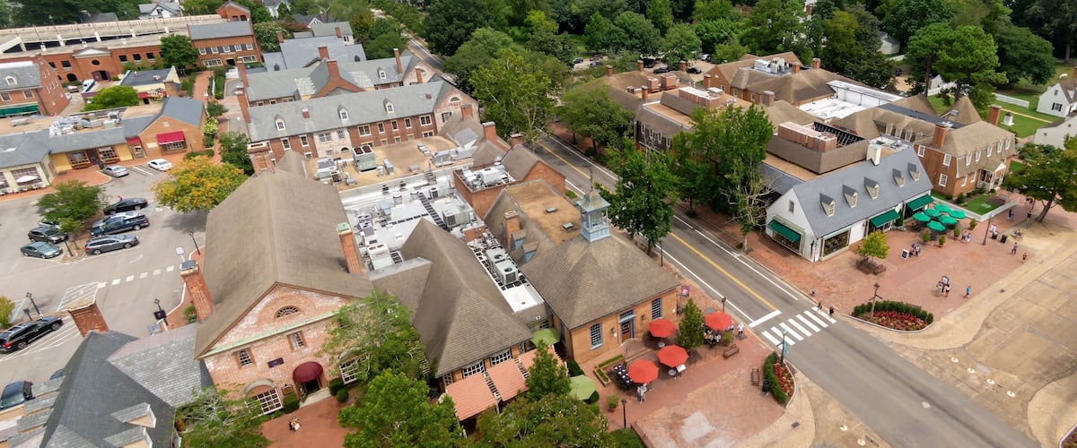 The historic colonial town of Williamsburg, Virginia, United States.