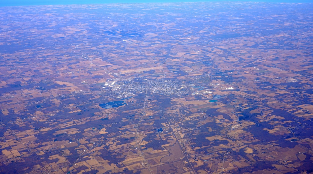 Aerial view of the city of Batavia in upstate New York