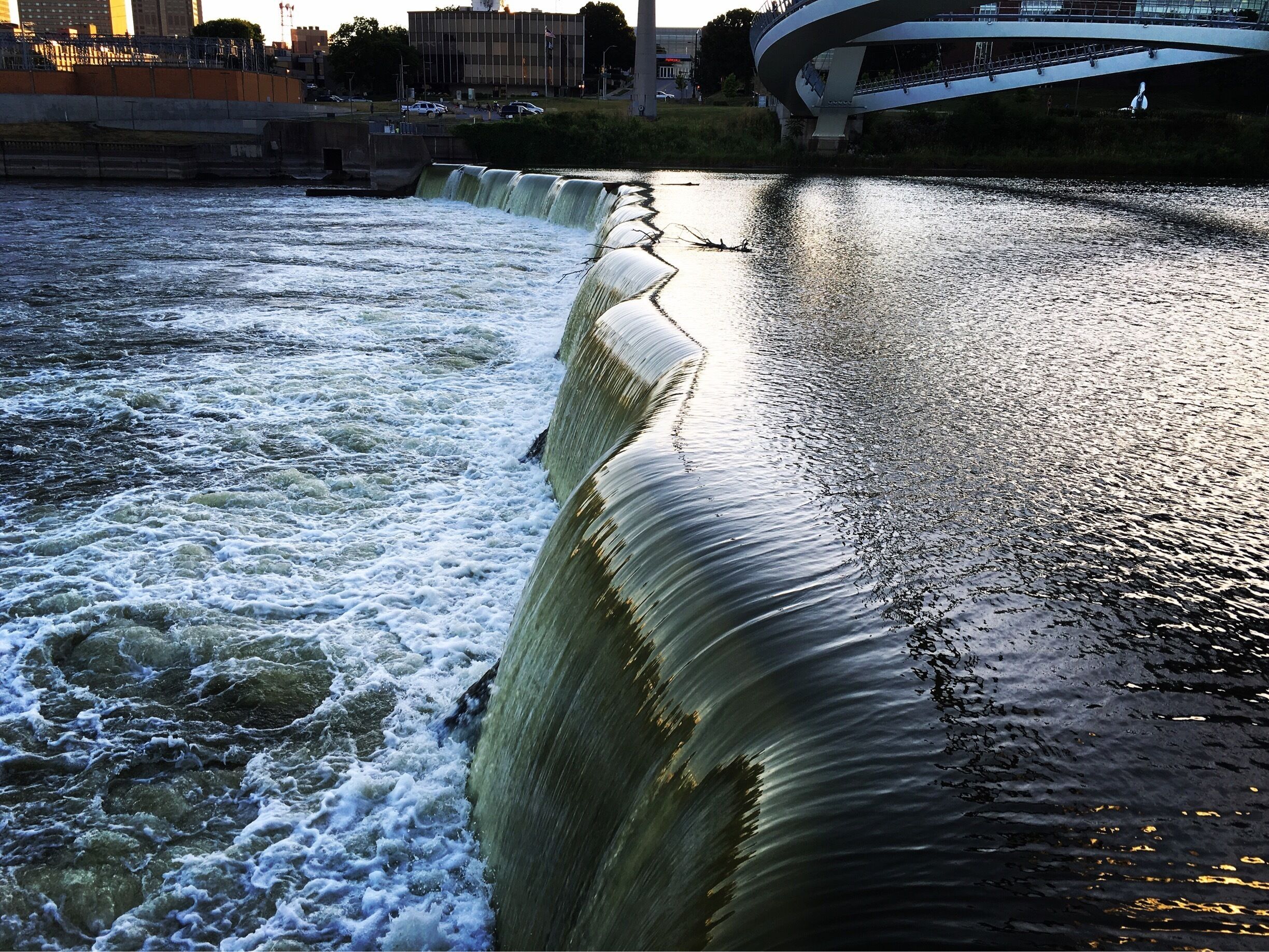 Falls underneath the Women of Achievement Bridge