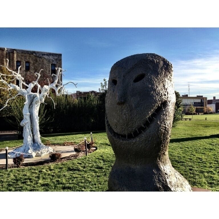 Some amazing artwork that oddly resembles something out of a Tim Burton movie. Great park to explore and find inspiration.