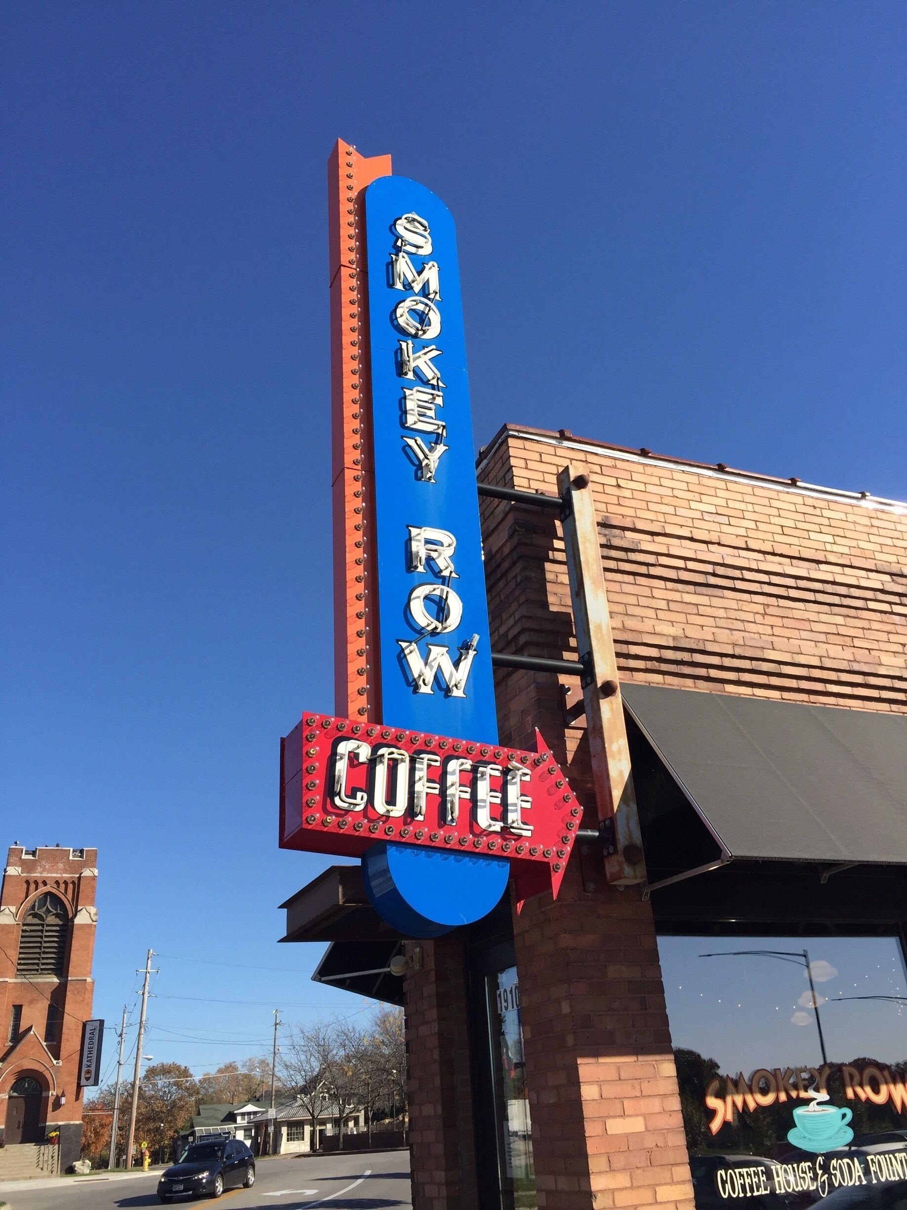 Great, unique coffee joint in Des Moines. I love the vintage Midwest feel, old tin coka-cola signs and all. The snickers latte is worth a try or cool off with a Sioux City Sarsaparilla.