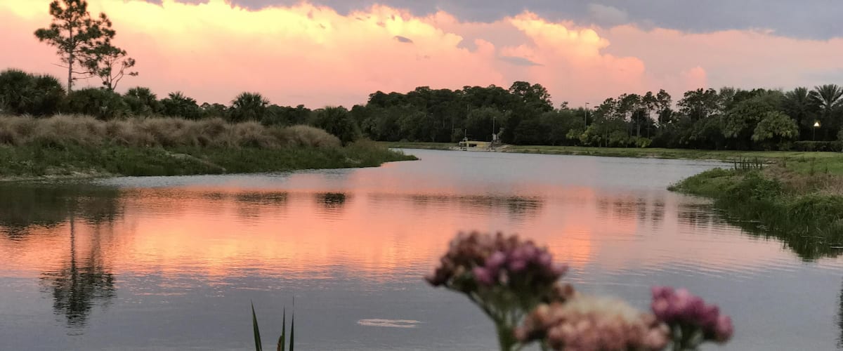 S1ET5N Florida sunset. Palm Beach Gardens