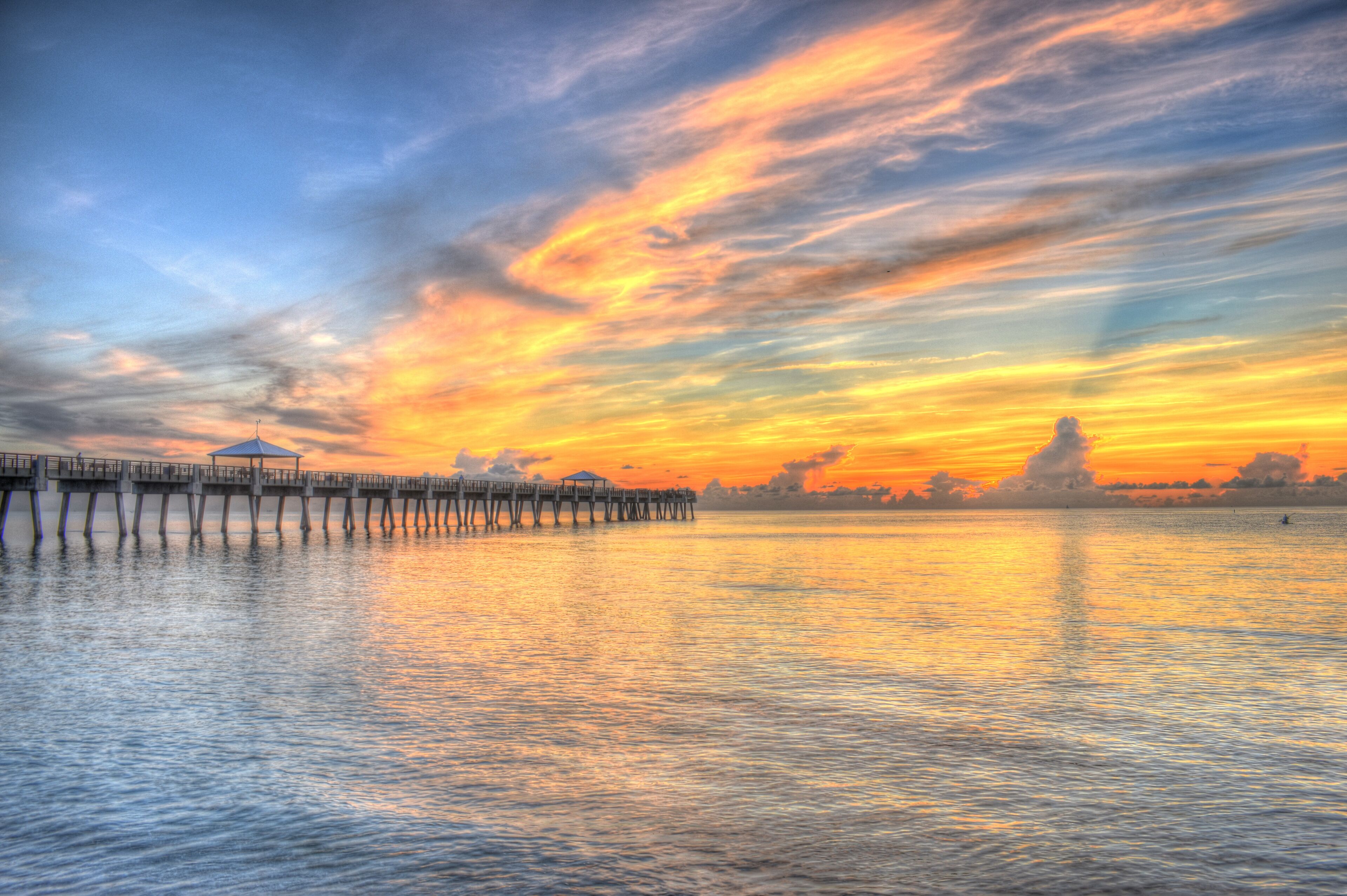 Juno Beach Pier Florida Flat Ocean Sunrise