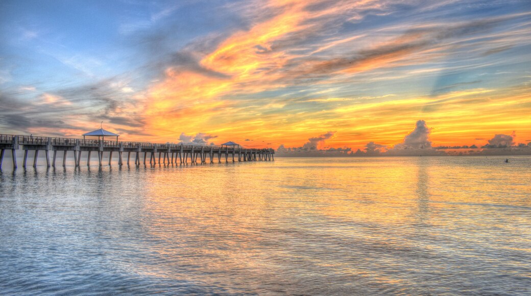 Juno Beach Pier Florida Flat Ocean Sunrise