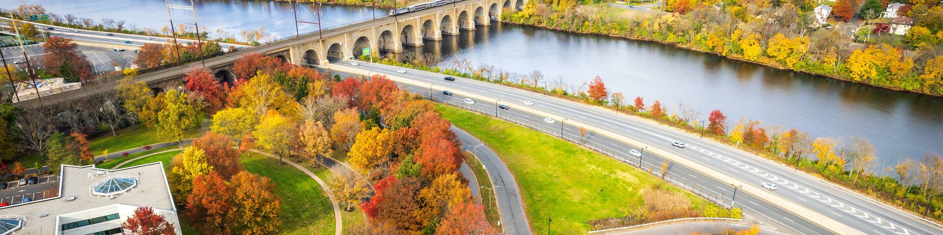 Aerial Drone of New Brunswick Foliage