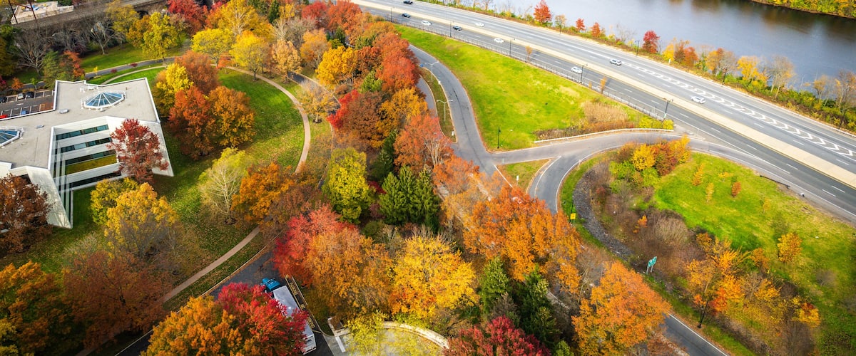 Aerial Drone of New Brunswick Foliage