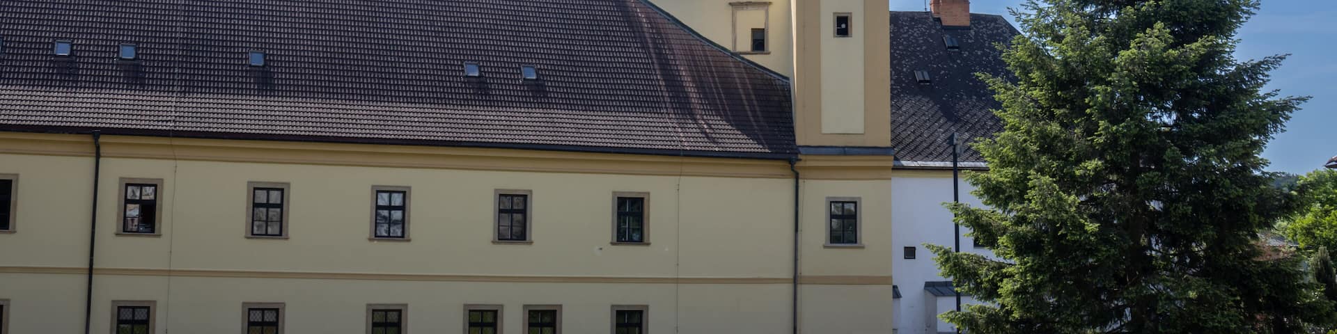 Castle with tower in Zabreh, Czech republic