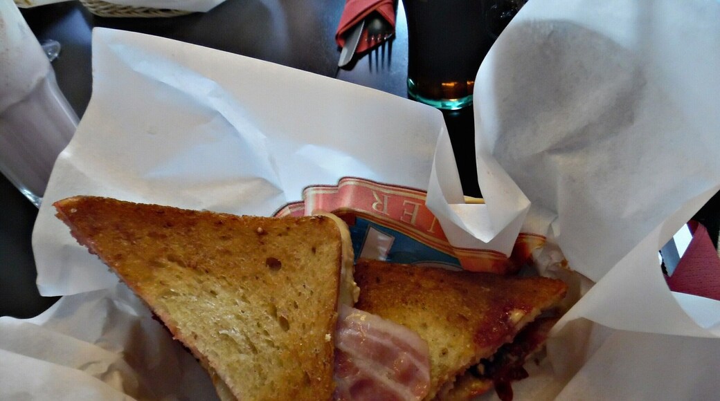 Try Elvis Presley favorite sandwich with banana,peanut butter,butter and bacon filling.