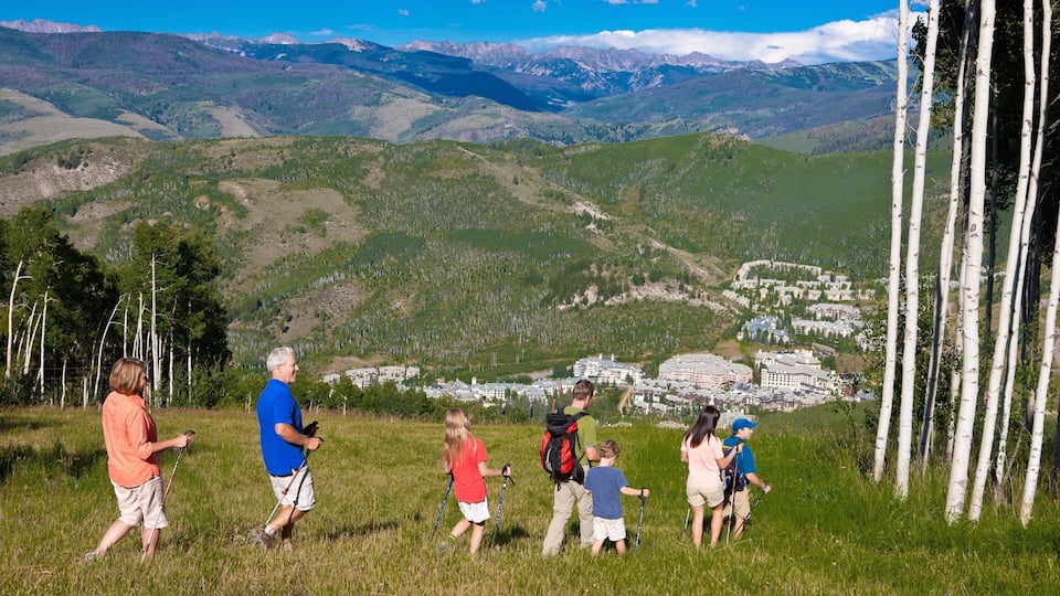 Beaver Creek which includes hiking or walking and landscape views as well as a family