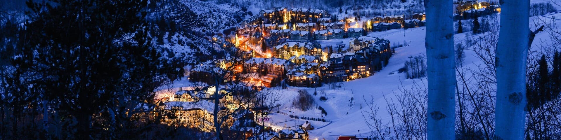 Beaver Creek mit einem Schnee, bei Nacht und Kleinstadt oder Dorf