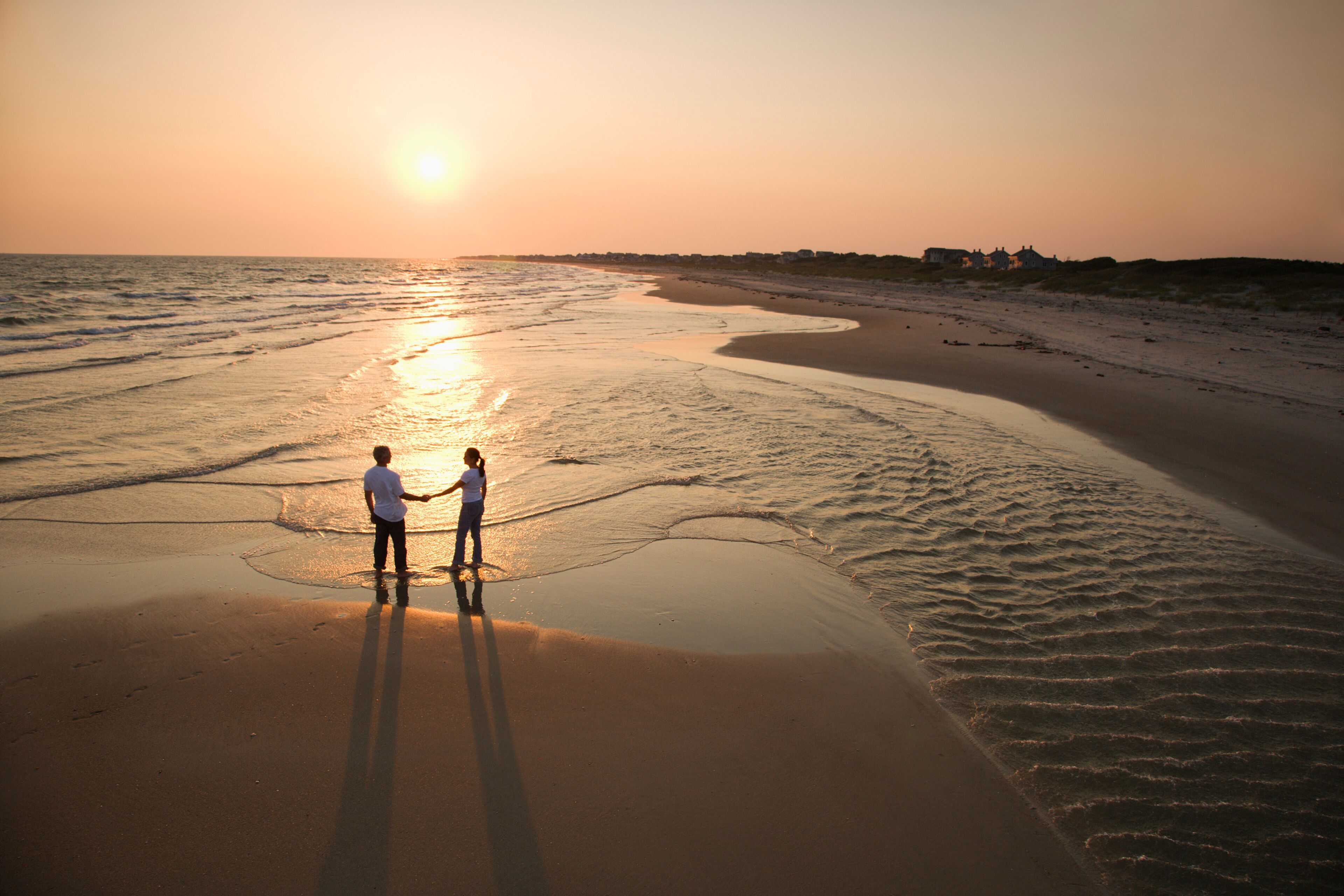 Couple on beach.