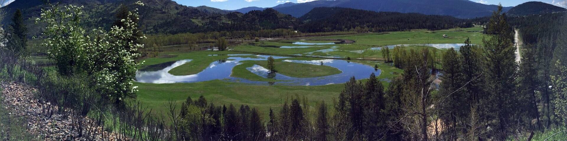 Out for a run along thee TCT overlooking the valley with the Granby River in the background.