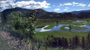 Out for a run along thee TCT overlooking the valley with the Granby River in the background.
