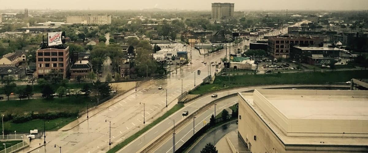 View of Corktown, Detroit from the hotel!
#Springfun