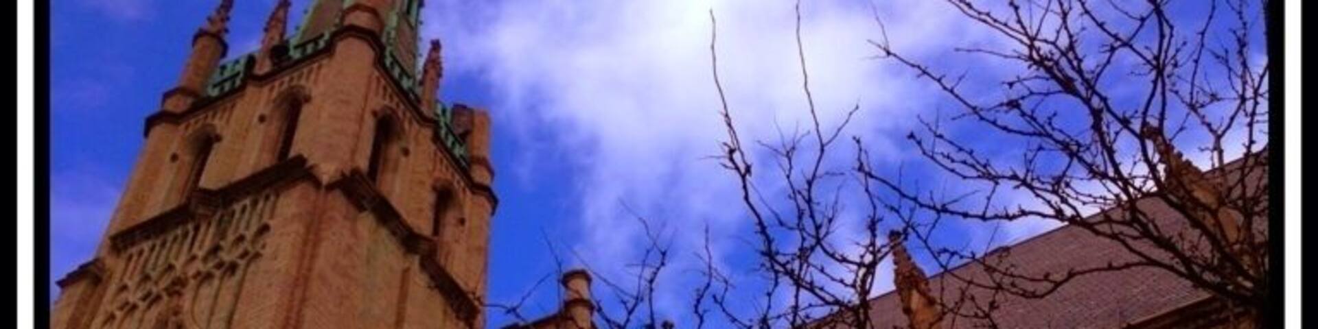 One of magnificent old churches in Detroit