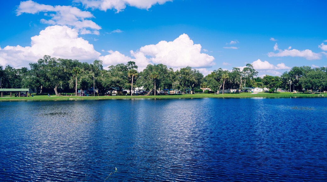 Lake zephyr in Zephyrhills town of Florida. Zephyrhills is a city in Pasco County, Florida, United States.