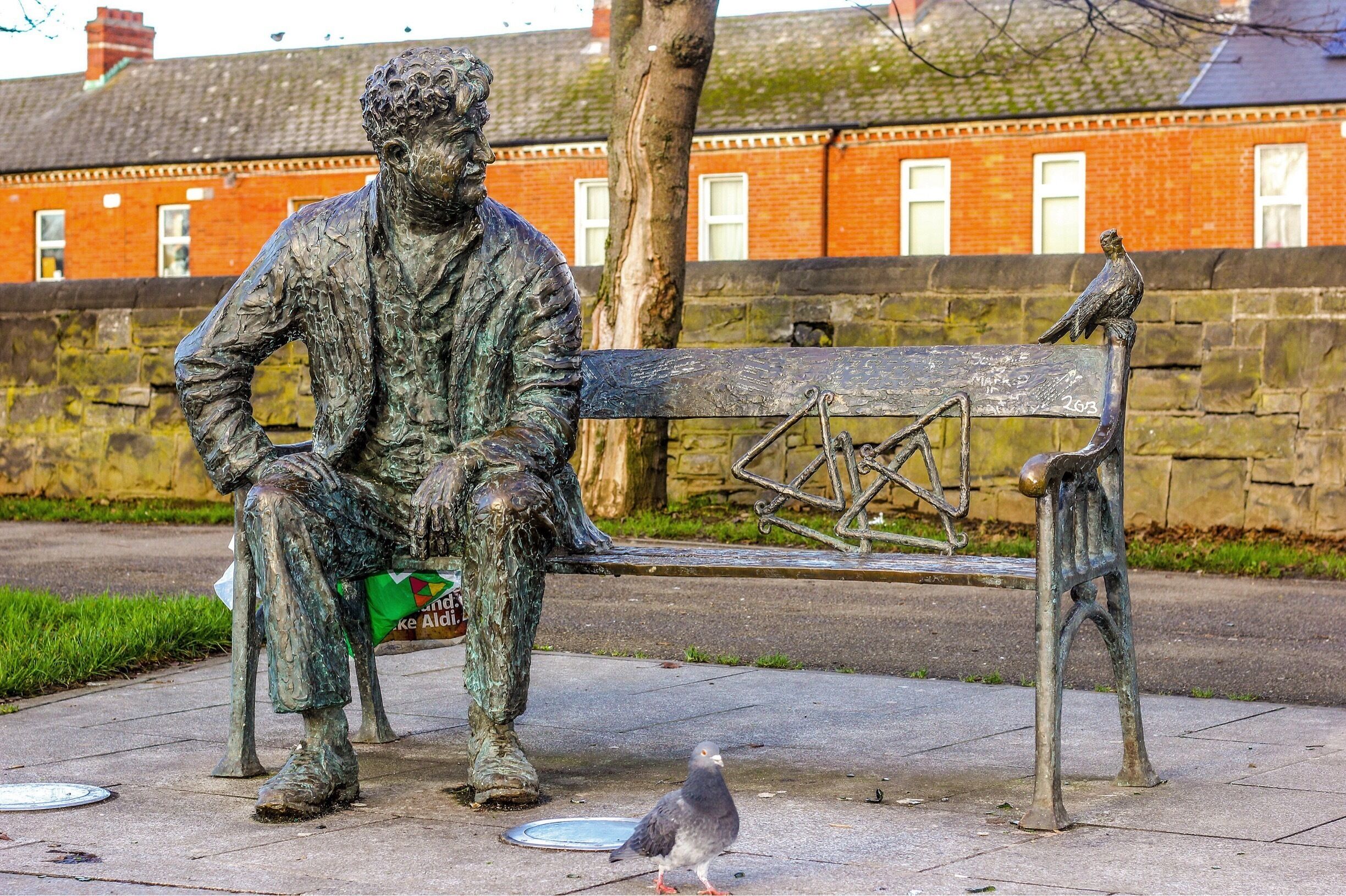 'It's not that the Irish are cynical. Its rather that they have a wonderful lack of respect for everything and everybody. Brendan Behan memorial bench.