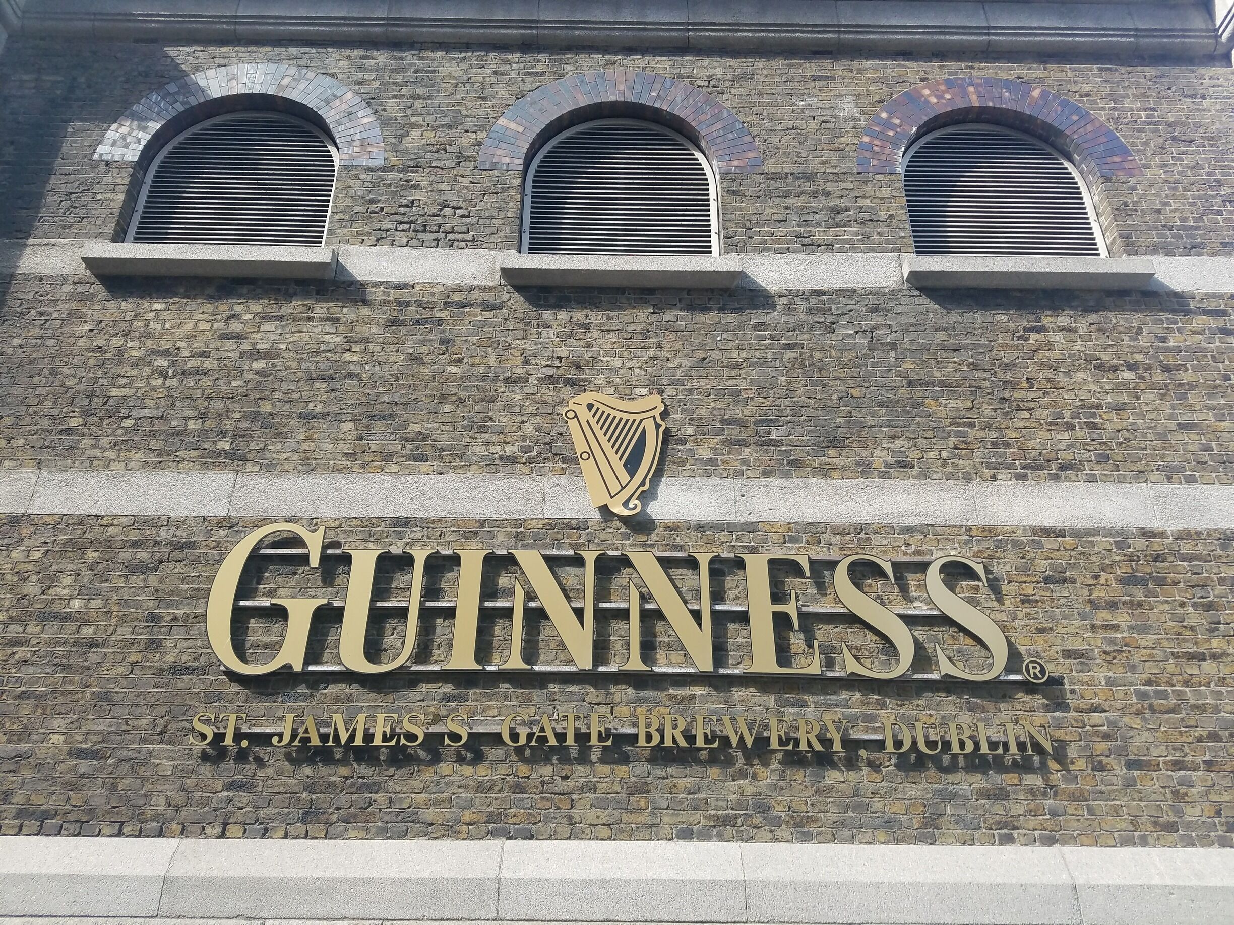 St James's gate at the Guinness brewery 