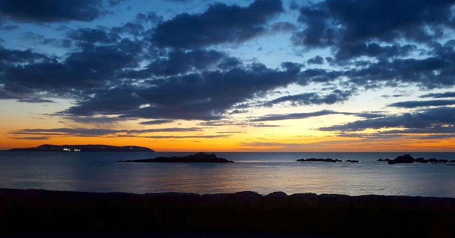 Sunrise from the harbour in Dalkey, Co Dublin.