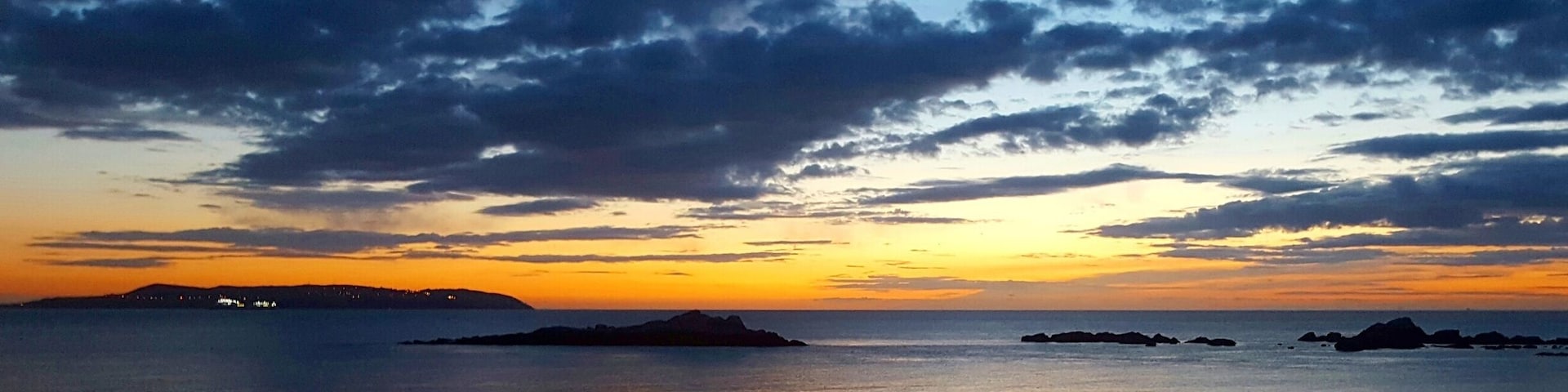 Sunrise from the harbour in Dalkey, Co Dublin.