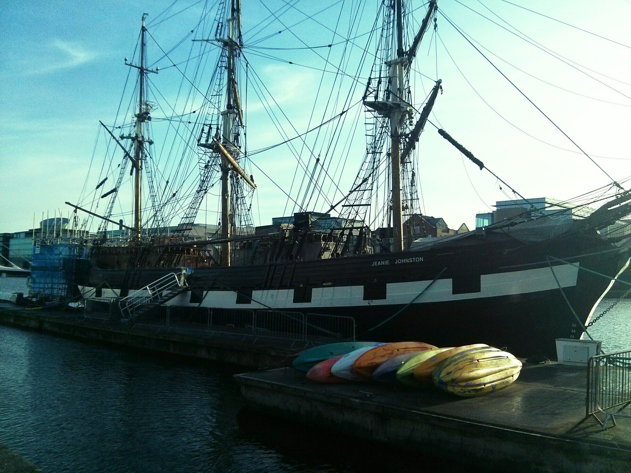 When in Dublin take a walk along the river.Amazing view,stunning statues and really cool ships.