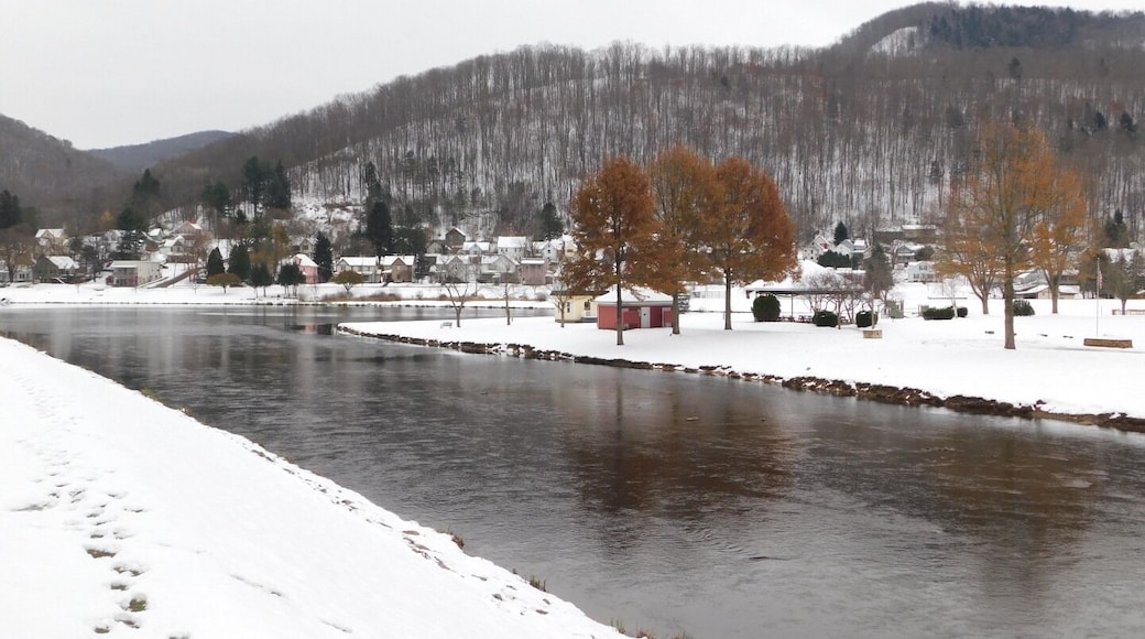 The beautiful colors of an early winter scene.
