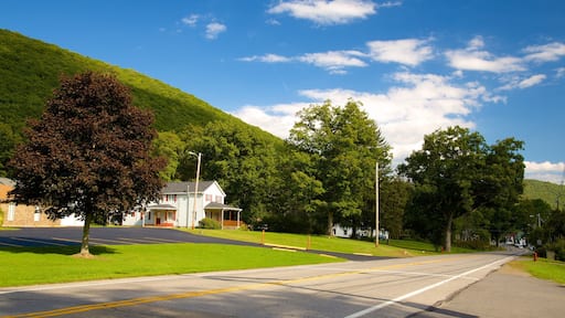 Galeton mostrando una pequeña ciudad o pueblo