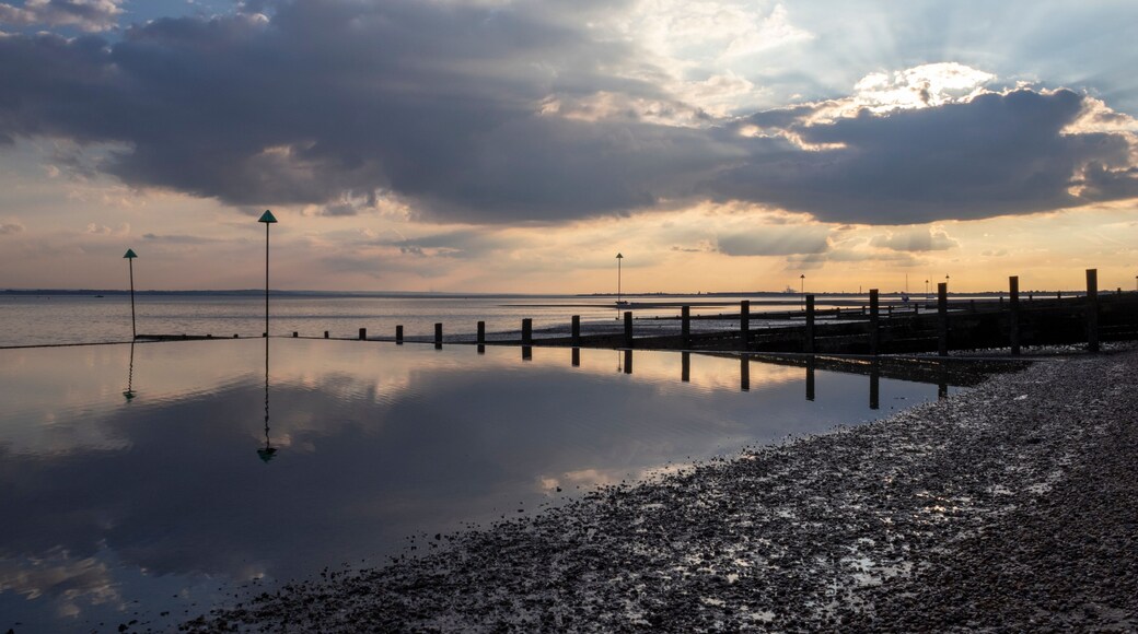 Sunset at Chalkwell beach, Essex, England, United Kingdom
