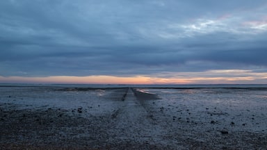 Winter sunset across the Thames Estaury, Essex, England, United Kingdom