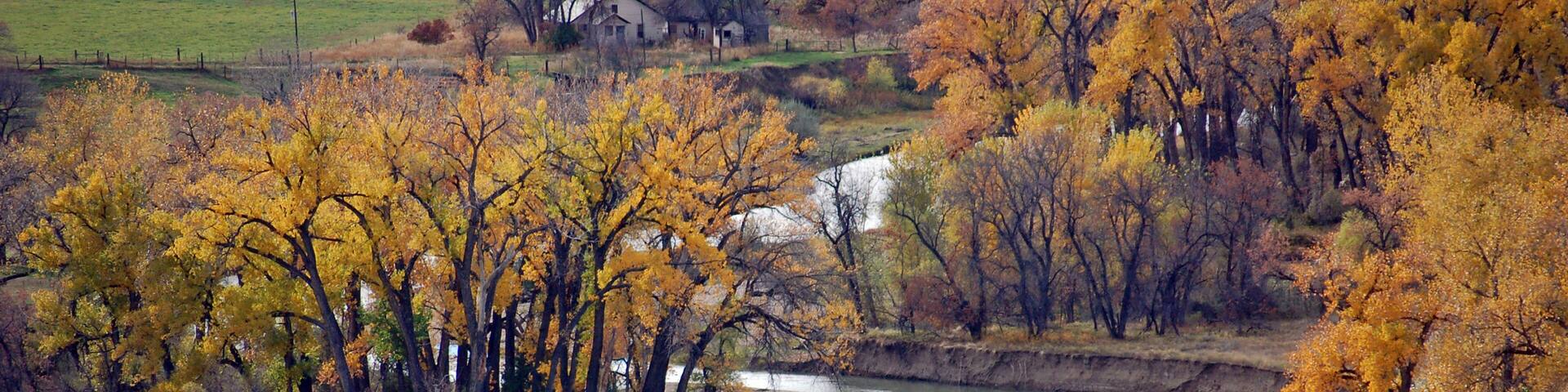 Montana. Overlooking the Yellowstone River, Little Bighorn Battlefield National Monument