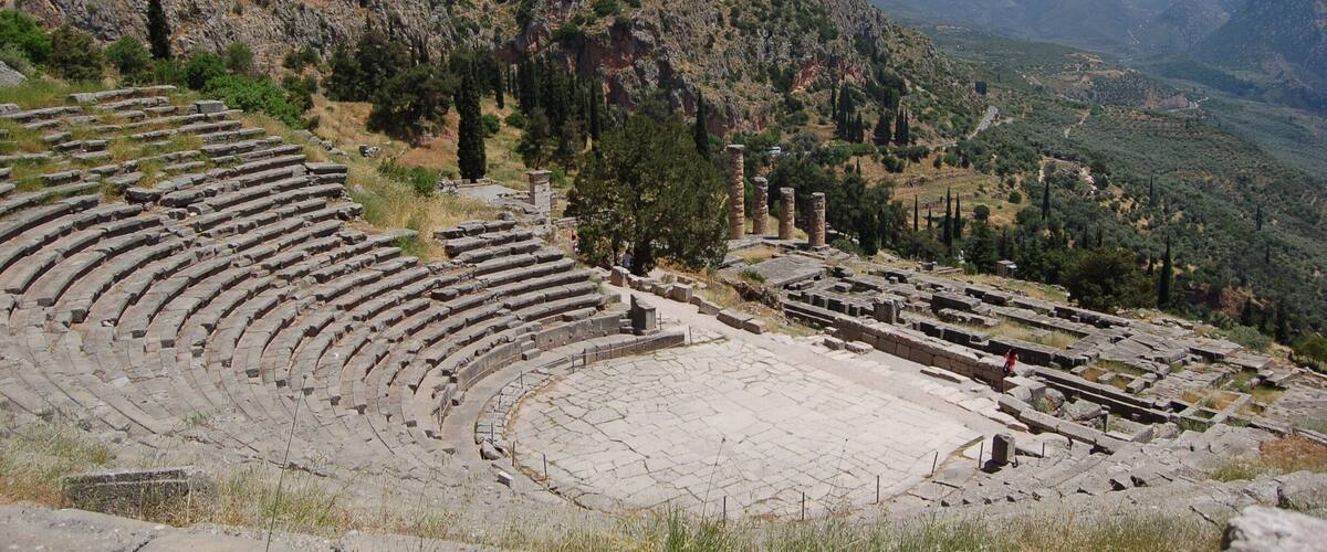 Going to see Delphi is a great day trip from Athens. We splurged on a private tour of the museum and site-very interesting and made it a great personal experience. #delphi #greece #mountparnassus #greecedaytrips