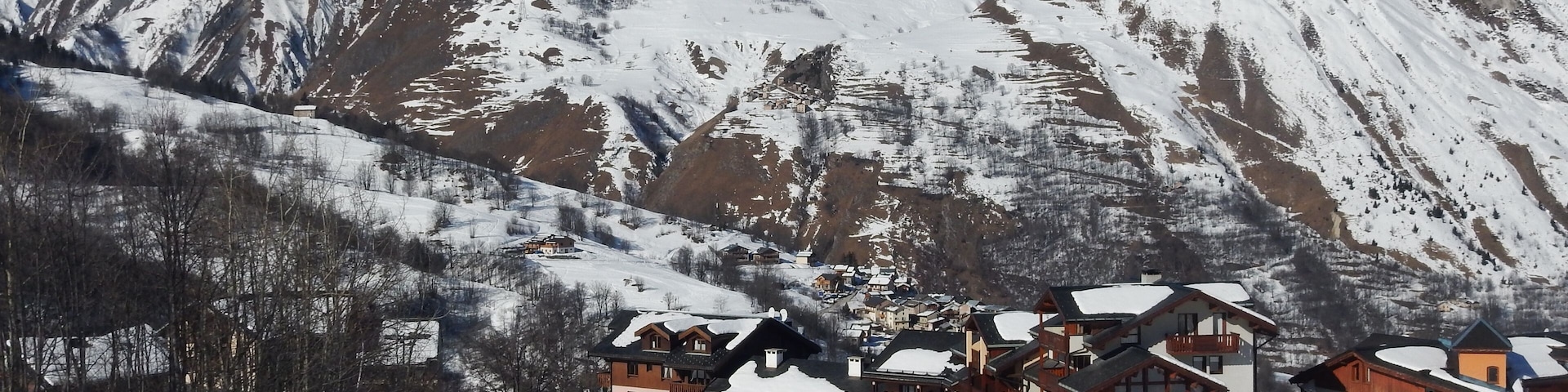 Les 3 Vallées: View to Saint-Martin-de-Belleville